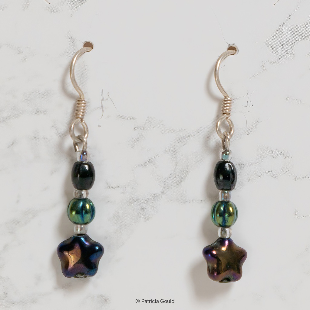 New - Ea28 - Handmade Earrings - Czech Glass Beads, One Of A Kind